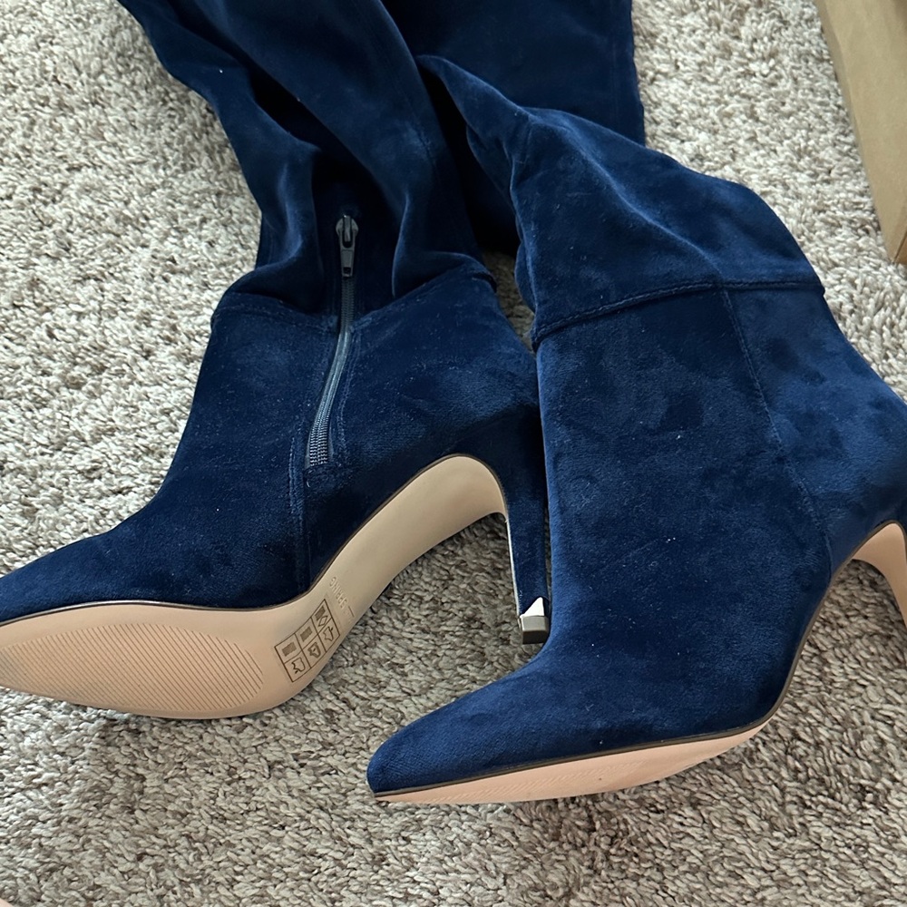 Call It Spring Deep Blue Heeled Boots